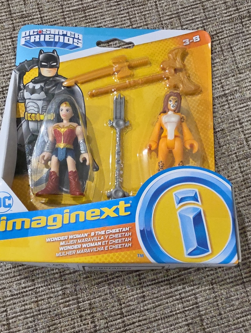 Mattel Imaginext Wonder Woman & Cheetah Figure Pack - Yellow Orange Accessories
